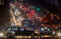 Almanya'nın başkenti Berlin'de yoğun trafik