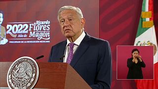 El presidente mexicano, Andrés Manuel López Obrador, durante su conferencia diaria