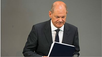 Olaf Scholz bei der Regierungserklärung im Bundestag