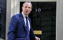Justizminister Dominic Raab vor Downing Street 10 Anfang des Monats