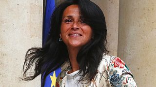 New secretary of state for development Chrysoula Zacharopoulou arrives at the Elysee Palace