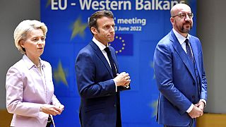Представители руководства Евросоюза на саммите "ЕС - Западные Балканы", 23 июня 2022 г.