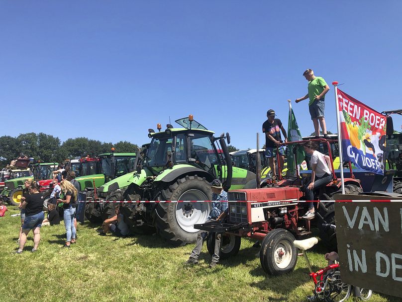 'We are not pollution producers': Dutch farmers block roads in protest against emissions targets