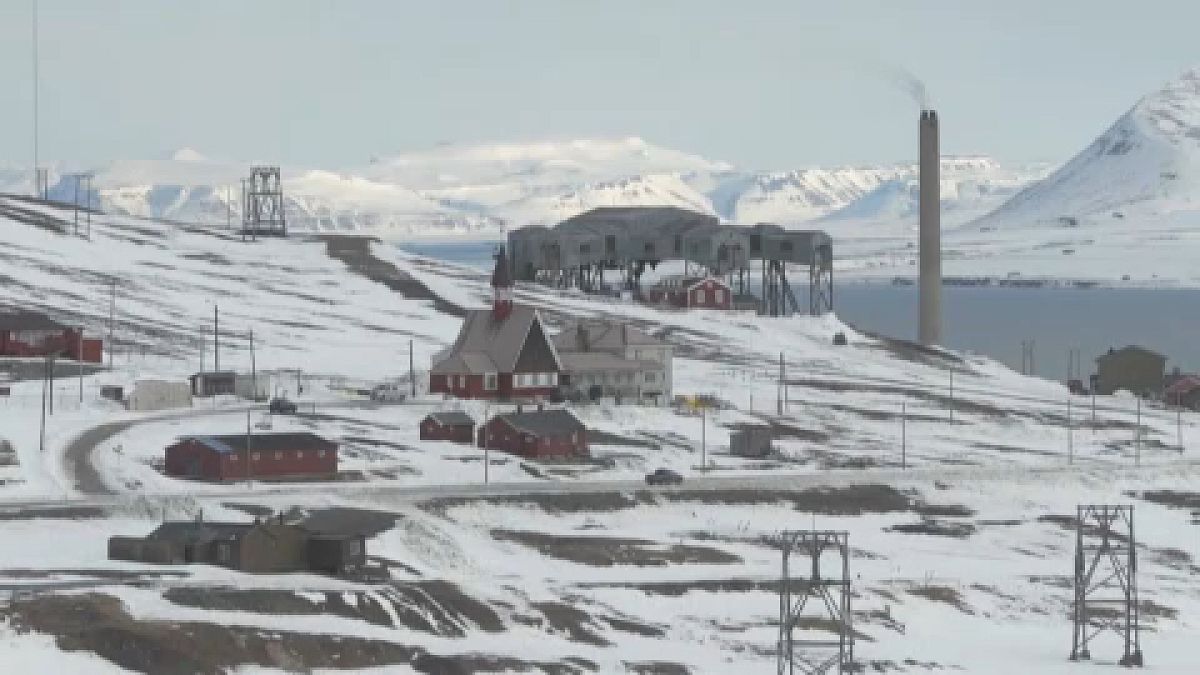 Russische Siedlung auf Spitzbergen