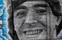 Maradonáról készült falfestmény Buenos Airesben