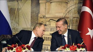 Vladimir Putin, presidente della federazione russa, e Recep Tayyip Erdogan, presidente turco