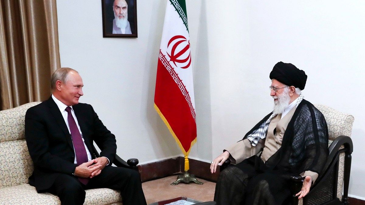دیدار ولادمیر پوتین و علی خامنه‌ای در تهران