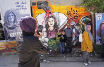 Der Ort, an dem die Reporterin Shireen Abu Akleh erschossen wurde, Jenin im Westjordanland (18. Mai 2022)