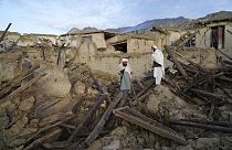 دمار بعد الزلزال الذي ضرب قرية جايان بإقليم باكتيكا بأفغانستان يوم الخميس 23 يونيو 2022.