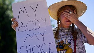 Une militante pro-avortement après la décision de la Cour suprême, à Washington, le 24 juin 2022