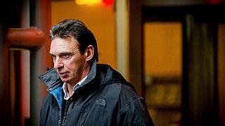 Dutch criminal Willem Holleeder pictured outside the courthouse of Haarlem in February 2014.