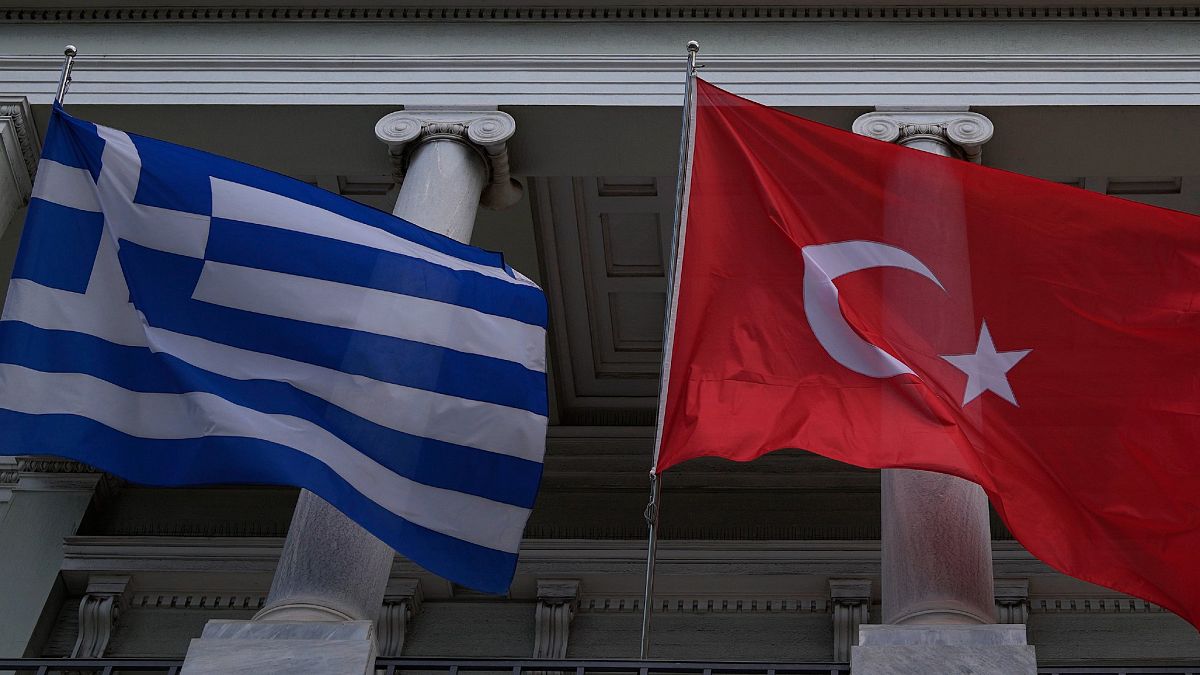 Yunanistan ve Türkiye bayrakları (arşiv) 