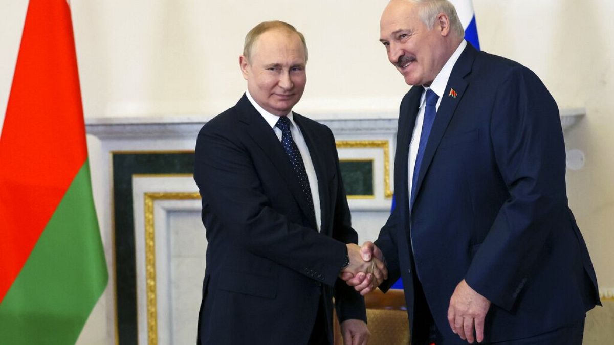 Putin und Lukaschenko trafen sich an diesem Samstag in Sankt Petersburg