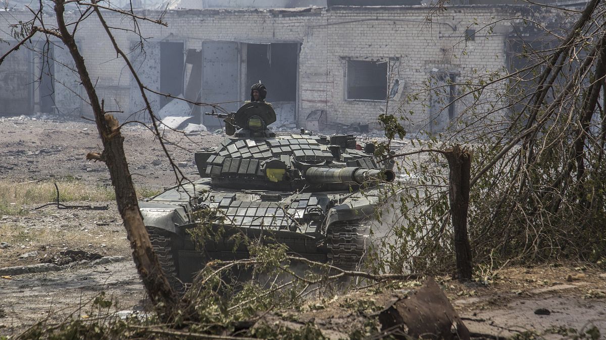 Украинский танк в Северодонецке, 8 июня 2022 г.
