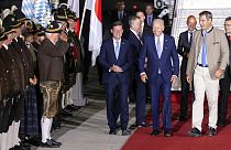 Joe Biden à chegada a Munique