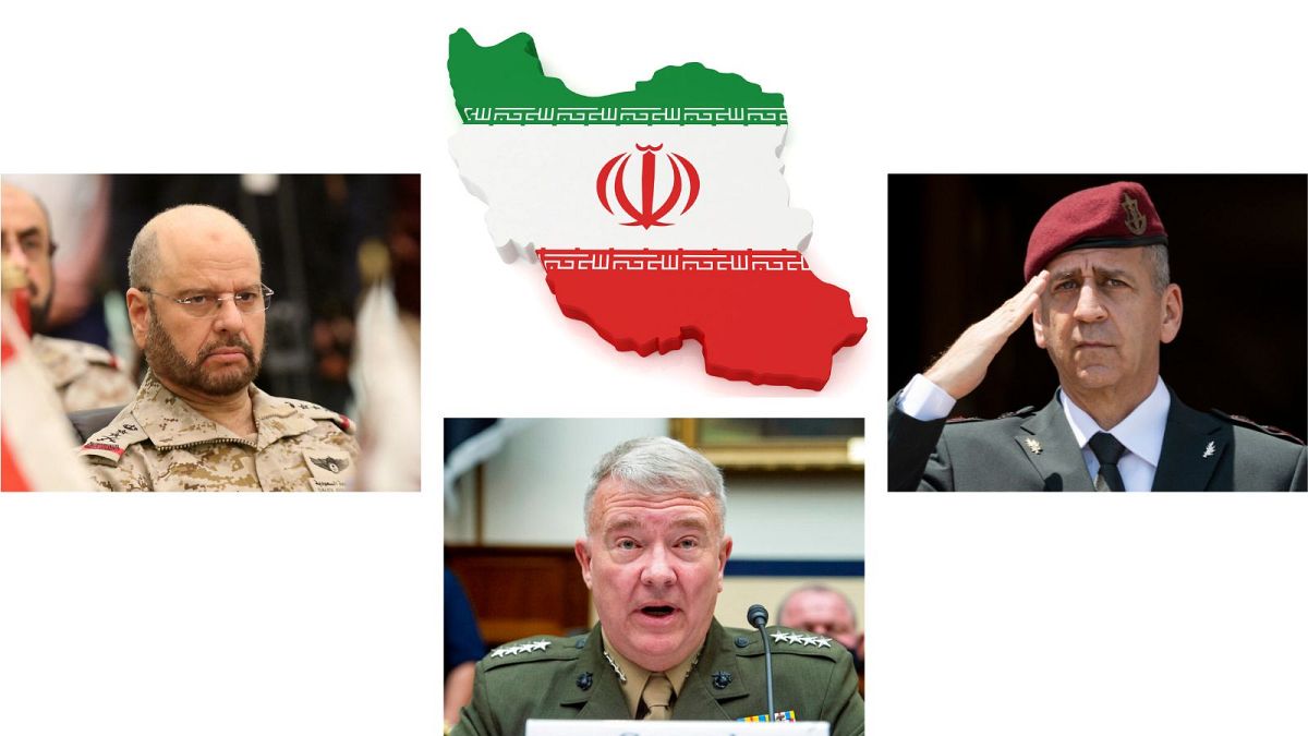 آویو کوخاوی، فرانک مکنزی و فیاض بن حامد الرویلی، مقامات عالی‌رتبه نظامی اسرائیل، آمریکا و عربستان
