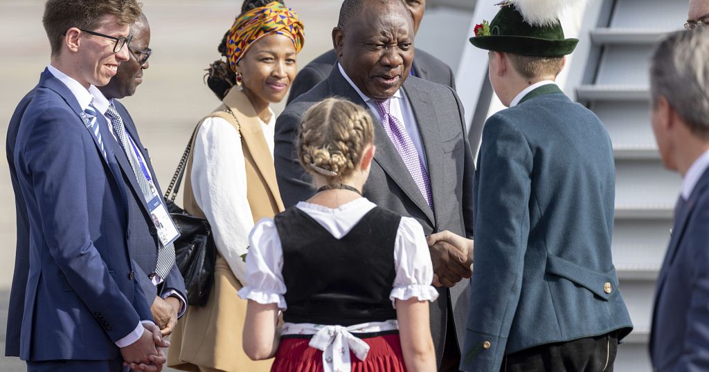 South African president Ramaphosa lands in Munich ahead of G7 summit