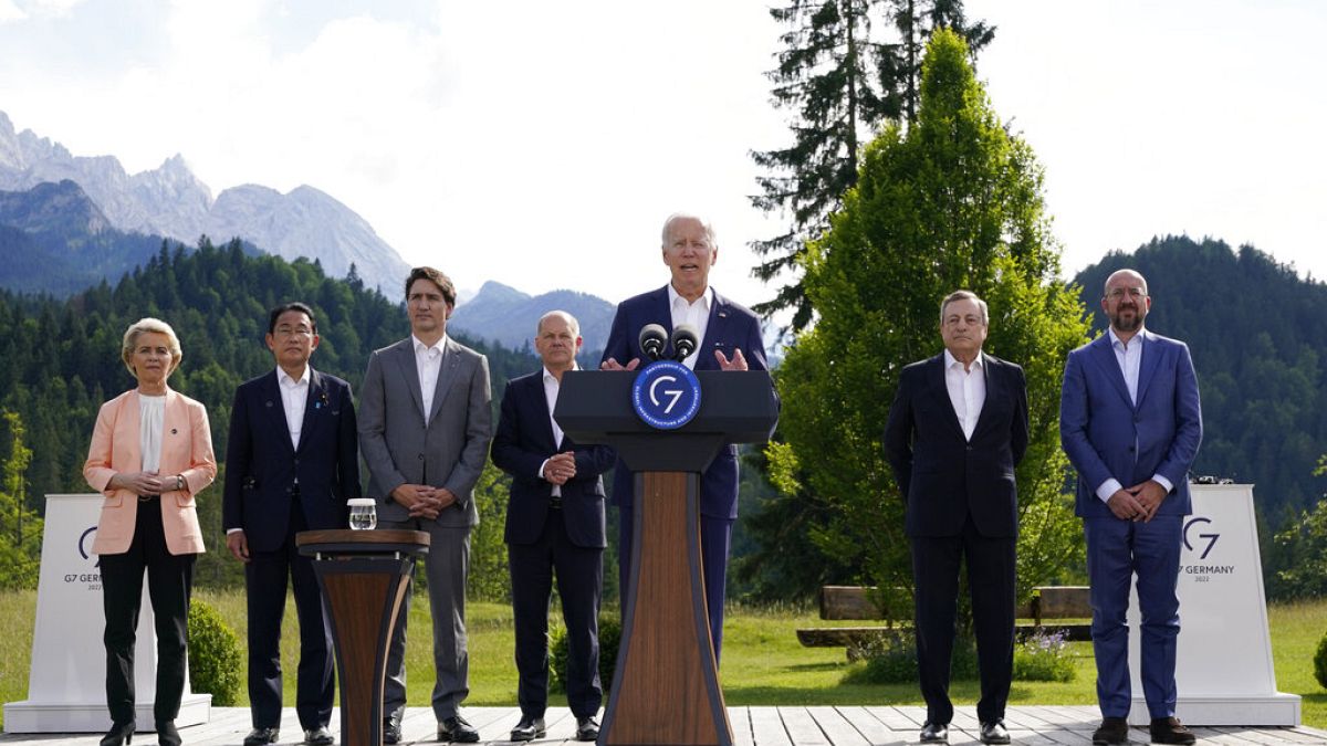 Presidente dos Estados Unidos discursa na cimeira do G7 na Baviera