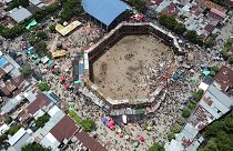 Crollo di una tribuna in Colombia durante una corraleja