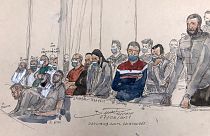 Salah Abdeslam et les co-accusés du procès des attentats du 13-Novembre / Paris, le 27/06/2022