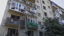 Blast hits Sloviansk, mayor says cluster bomb used