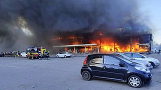Imagen del ataque al centro comercial de Kremechuk