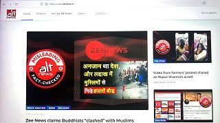 عکسی از صفحه اصلی Alt News، یک وب‌سایت راستی‌آزمایی  در هند،