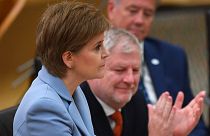 La Première ministre écossaise Nicola Sturgeon, lors d'une session du Parlement écossais, à Edinbourg, le 28 juin 2022