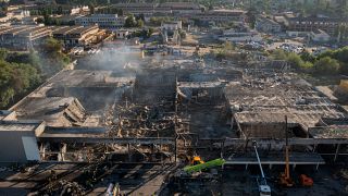 Le centre commercial détruit à Krementchouk en Ukraine près de Kyiv , le 28 juin 2022