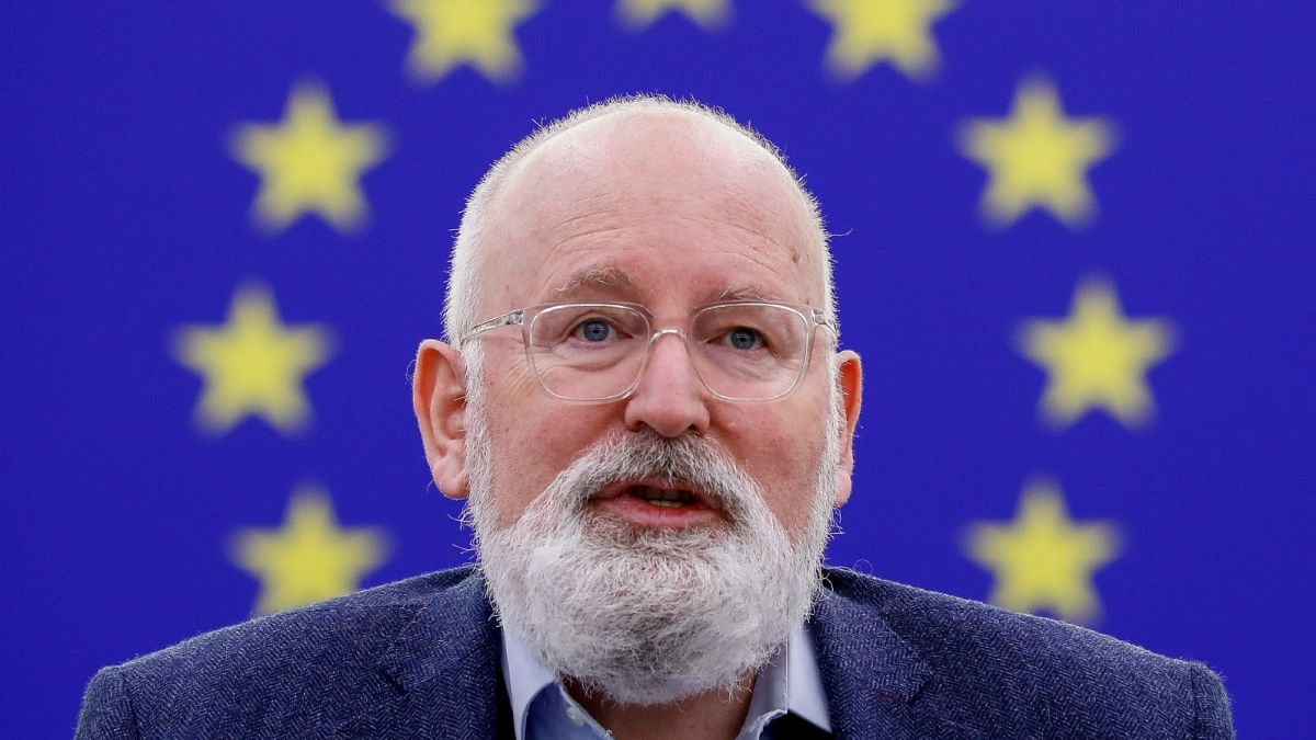 Vice President of the European Commission, Frans Timmermans at the European Parliament in Strasbourg, Eastern France, Nov. 24 2021.