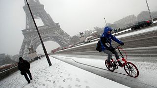 Paris bajo la nieve.