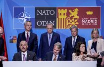 اجتماع قادة دول الناتو في مدريد. 