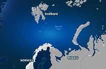 A map showing the location of Svalbard