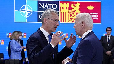Stoltenberg y Joe Biden en la cumbre de la OTAN de Madrid