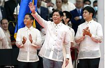 Новый президент Филиппин Фердинанд Маркос-младший на церемонии инаугурации а Маниле, 30 июня 2022 г.
