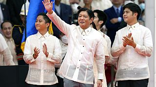 Новый президент Филиппин Фердинанд Маркос-младший на церемонии инаугурации а Маниле, 30 июня 2022 г.