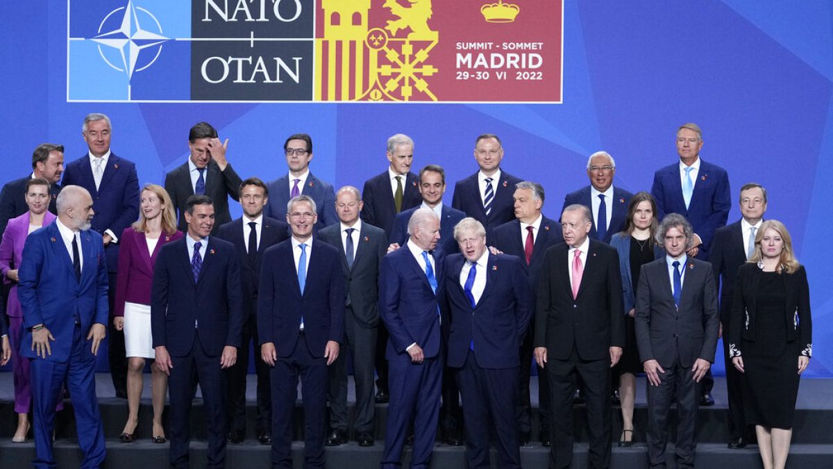 Лидеры стран НАТО на саммите в Мадриде. 29 июня 2022 г.