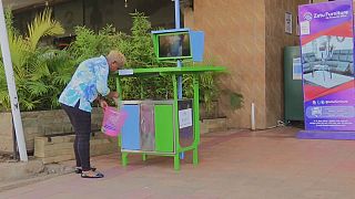 In Kenya, a high tech trash bin invented to boost recycling