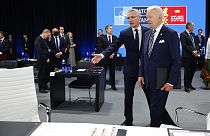 Jens Stoltenberg et Joe Biden lors du sommet de l'OTAN, à Madrid, le 30 juin 2022