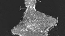 Vue satellite de l'île aux serpents en mer Noire, le 17/06/2022