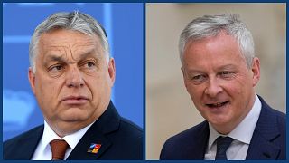 Orbán Viktor magyar miniszterelnök és Bruno Le Maire francia gazdasági- és pénzügyminiszter 