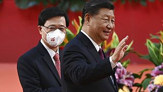 Presidente chinês, Xi Jinping, em Hong Kong