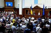 Az ukrán parlament a Verhovna Rada 2022. július 1-i ülésén
