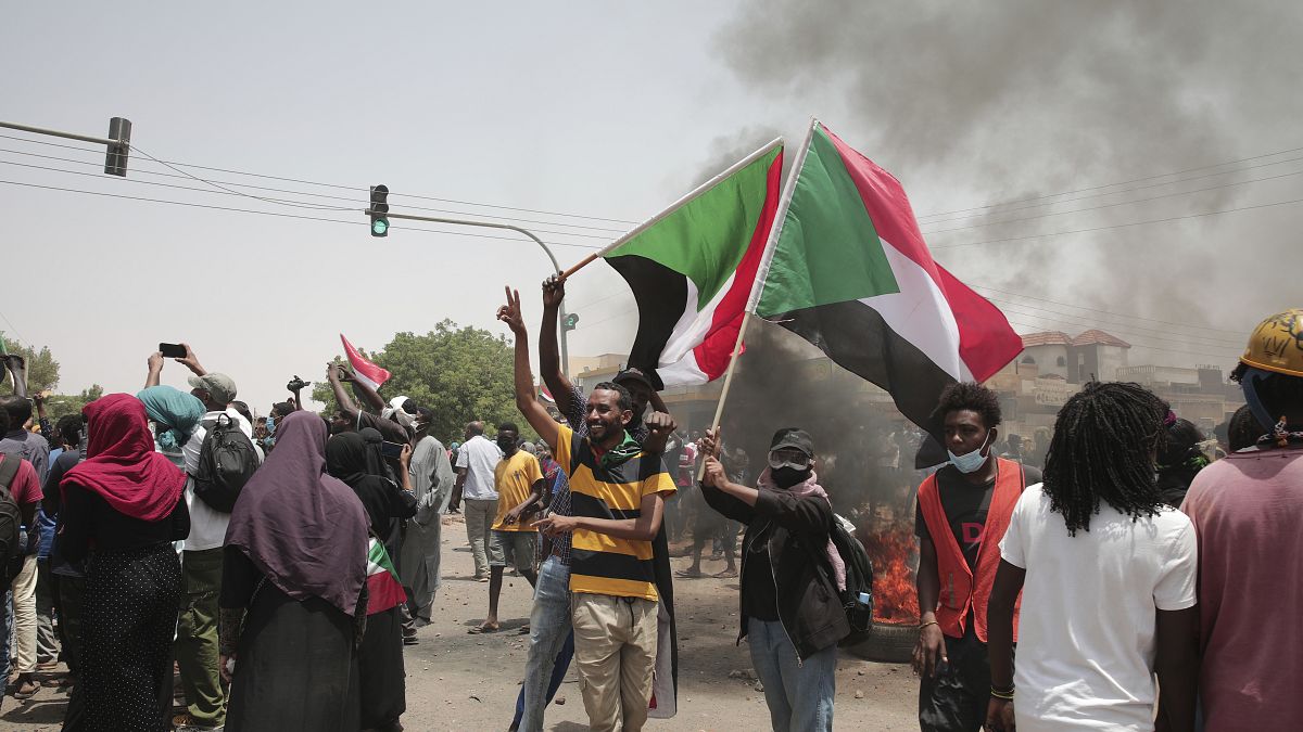 جانب من الاحتجاجات السودانية ضد الانقلاب العسكري 30/06/2022
