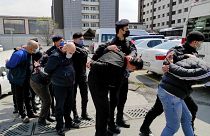 Peker'in elebaşı olduğu belirtilen suç örgütüne yönelik operasyonda yakalananlar (Arşiv)