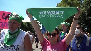 Abortion rights activists conduct nonviolent civil disobedience demonstrations