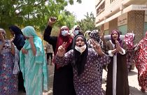 Des manifestantes à Khartoum