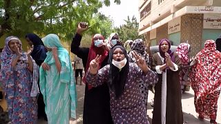 Des manifestantes à Khartoum
