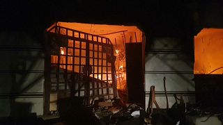 Teile des Gebäudes wurden durch Feuer beschädigt