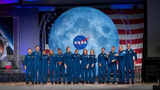 مجموعة من رواد الفضاء في هيوستون بولاية تكساس الأمريكية